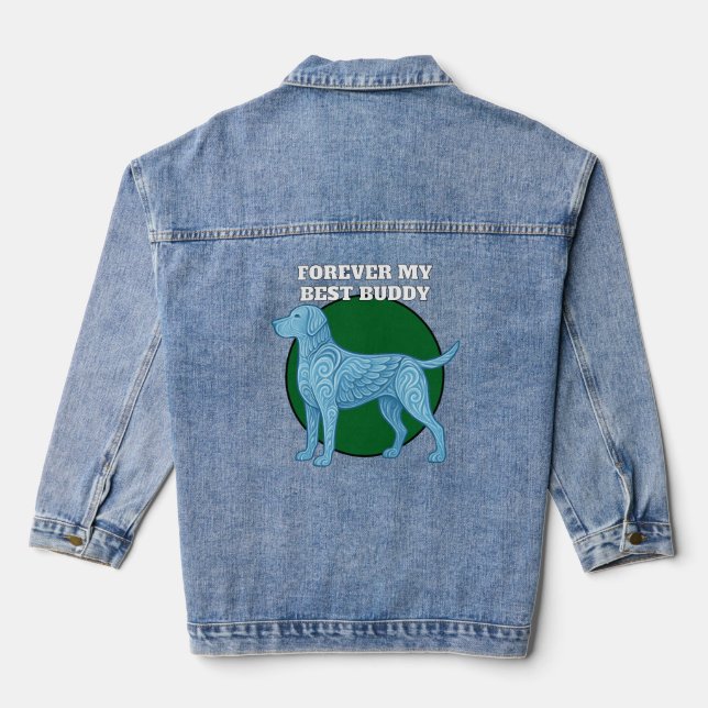 dog lover denim jacket (Back)