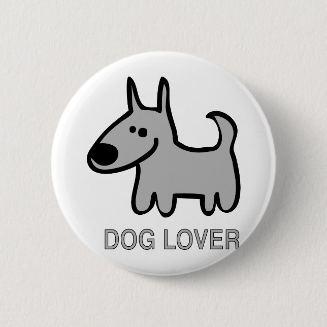 Dog Lover Design! 6 Cm Round Badge (Front)