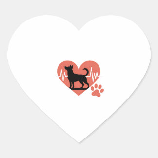 Dog Lover Dog Owner Heart Sticker