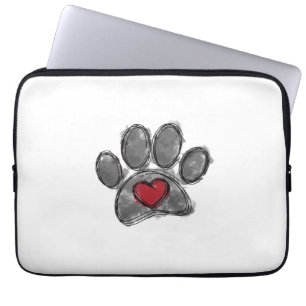 Dog Lover Drawing Watercolor Laptop Sleeve