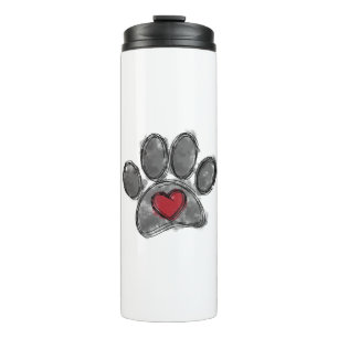Dog Lover Drawing Watercolor Thermal Tumbler