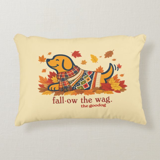 Dog Lover Fall Cosy Decorative Cushion (Front)