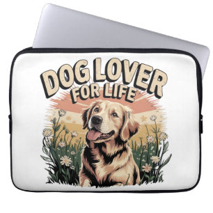 "Dog Lover For Life" Laptop Sleeve