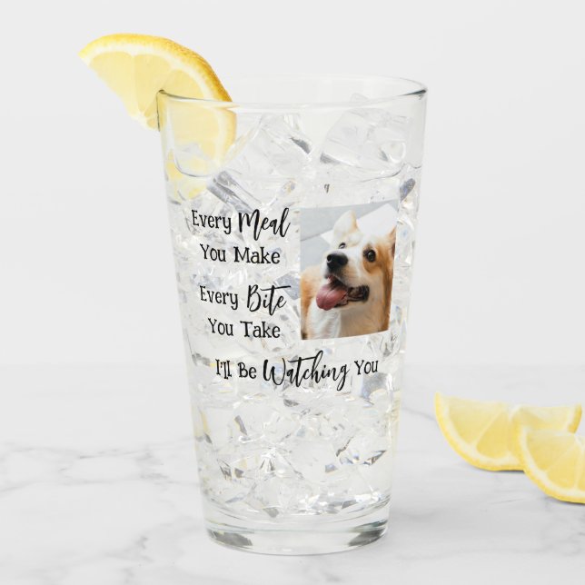 Dog Lover Funny Dog Saying 2 Photos Glass (Front Ice)