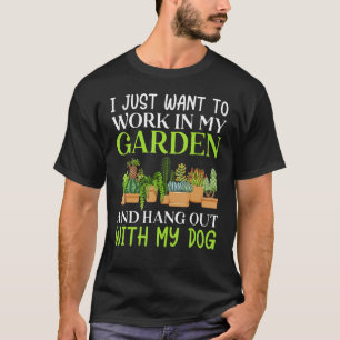 Dog Lover Gardener Cute Pot Planting Pet Puppy Dog T-Shirt