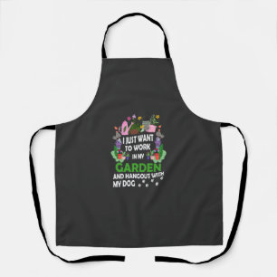 Dog Lover Gardener Garden Pet Plants Gardening Apron