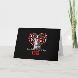 Dog Lover Gift For Womens My Boston Terrier Holiday Card