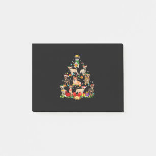 Dog Lover Gifts Chihuahua Tree Christmas Light Post-it Notes