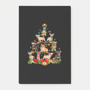 Dog Lover Gifts Chihuahua Tree Christmas Light Post-it Notes