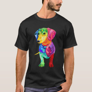 Dog Lover Gifts Dachshund For Womens Colourful Wie T-Shirt