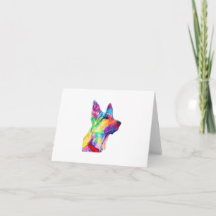 Dog Lover Gifts Womens Colourful Cool German Sheph Invitation
