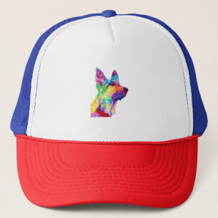 Dog Lover Gifts Womens Colourful Cool German Sheph Trucker Hat