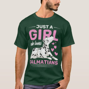 Dog Lover Girls Pet Animal Dog Breed Dalmatian T-Shirt