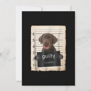 Dog Lover   Guilty Chocolate Labrador Bad Dog Card