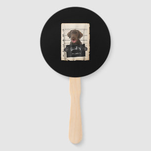 Dog Lover Guilty Chocolate Labrador Bad Dog Hand Fan