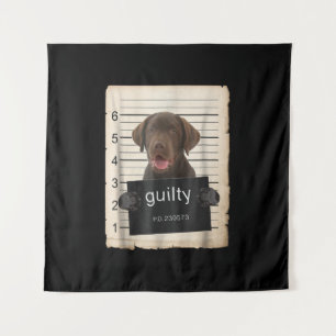 Dog Lover Guilty Chocolate Labrador Bad Dog Tapestry