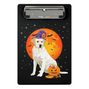 Dog Lover Halloween Labrador On Trick Or Treat Mini Clipboard
