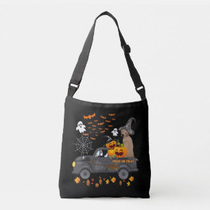 Dog Lover Halloween Labrador Truck Trick Or Treat Crossbody Bag