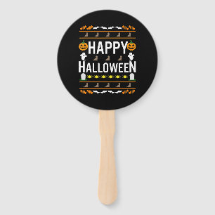 Dog Lover Happy Halloween Chocolate Labrador Hand Fan