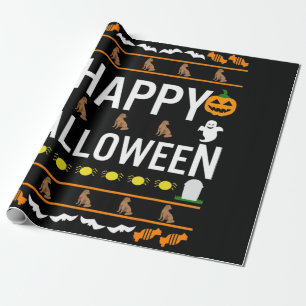 Dog Lover   Happy Halloween Chocolate Labrador Wrapping Paper
