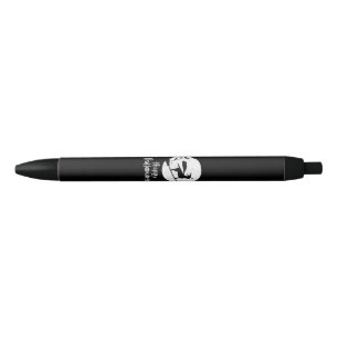 Dog Lover Happy Halloween Lab Witch Riding Broom Black Ink Pen