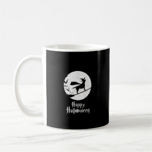 Dog Lover   Happy Halloween Lab Witch Riding Broom Coffee Mug