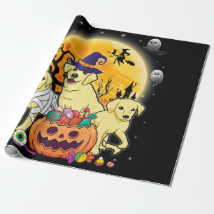 Dog Lover Happy Halloween Labrador Dog Mummy Wrapping Paper