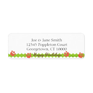 Dog Lover Happy Howlidays Return Address Label