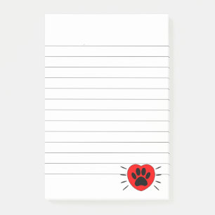 Dog Lover Heart And Paw Print Post-it Notes