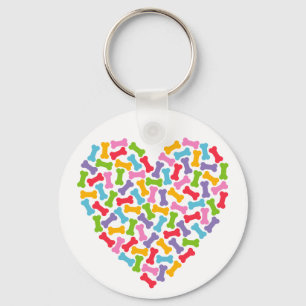 Dog Lover Heart Key Ring