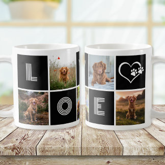 Dog Lover Heart Love Photo Collage Coffee Mug