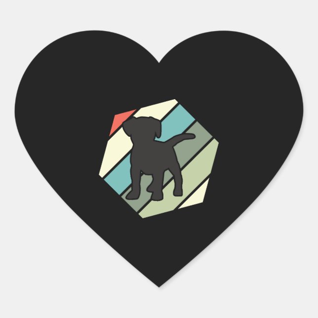 Dog Lover Heart Sticker (Front)