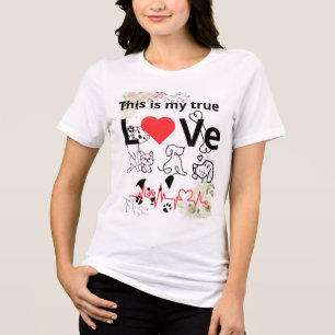 Dog Lover Heartbeat Tri-Blend Shirt