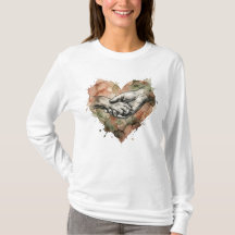 Dog Lover Human Animal Bond Watercolor Heart