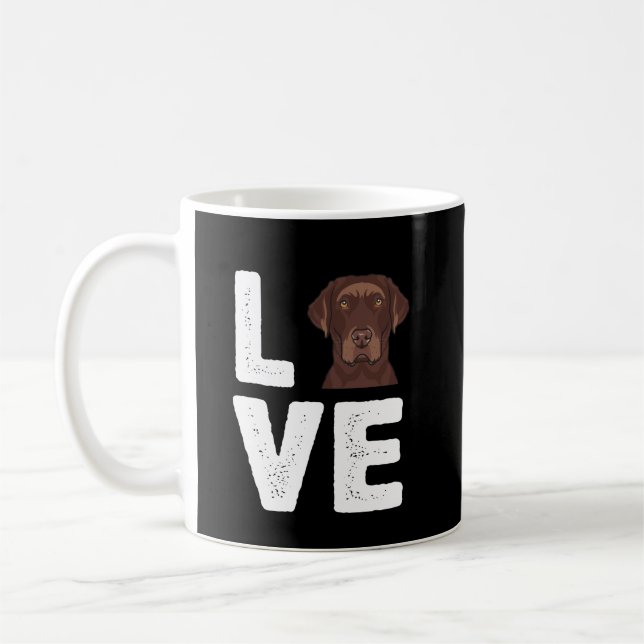 Dog Lover | I Love Chocolate Labrador Coffee Mug (Left)