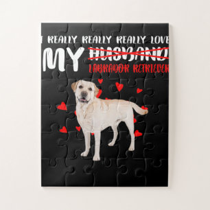 Dog Lover   I Really Love My Labrador Retriever Jigsaw Puzzle