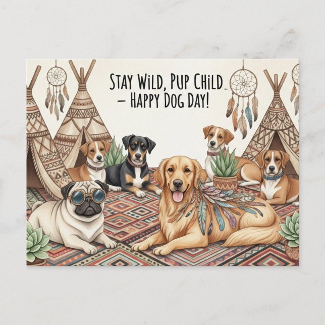 Dog Lover International Dog Day Postcard (Front)