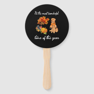 Dog Lover It's The Most Wonderful Time Of The Year Hand Fan