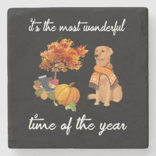 Dog Lover It's The Most Wonderful Time Of The Year Stone Coaster