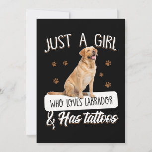 Dog Lover   Just A Girl Who Loves Labrador Tattoos Card