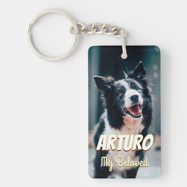 Dog Lover Key Chain Cute Pet Mom Dad (Front)