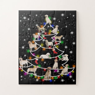 Dog Lover Labrador Christmas Tree Jigsaw Puzzle