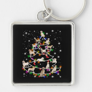 Dog Lover Labrador Christmas Tree Key Ring