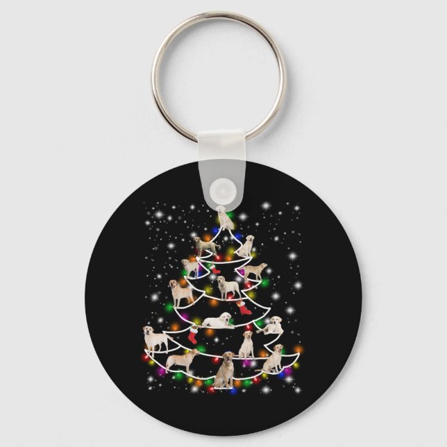 Dog Lover | Labrador Christmas Tree Key Ring (Front)