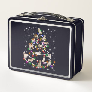 Dog Lover   Labrador Christmas Tree Metal Lunch Box