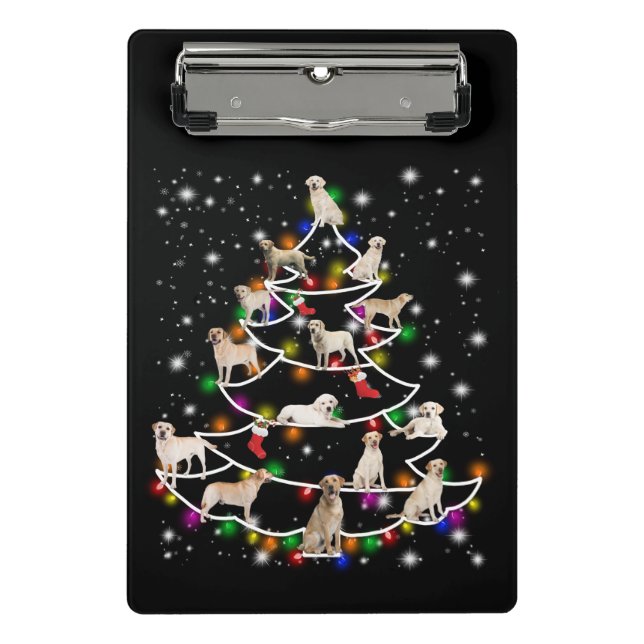 Dog Lover | Labrador Christmas Tree Mini Clipboard (Front)