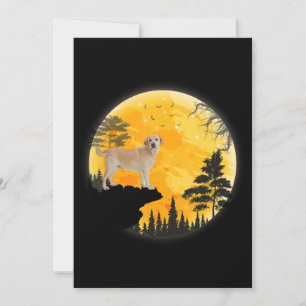Dog Lover   Labrador Dog Halloween Full Moon Card