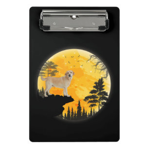 Dog Lover Labrador Dog Halloween Full Moon Mini Clipboard