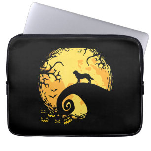 Dog Lover   Labrador Full Moon Spooky Halloween Laptop Sleeve
