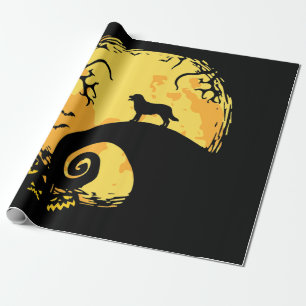 Dog Lover   Labrador Full Moon Spooky Halloween Wrapping Paper